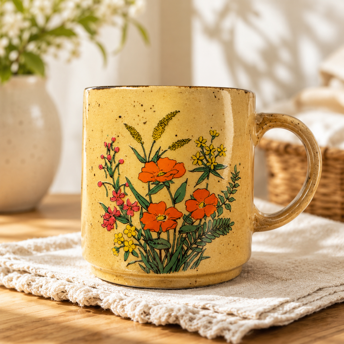 Cozy Book Lover & Reading Mug - Wildflower Ceramic Mug