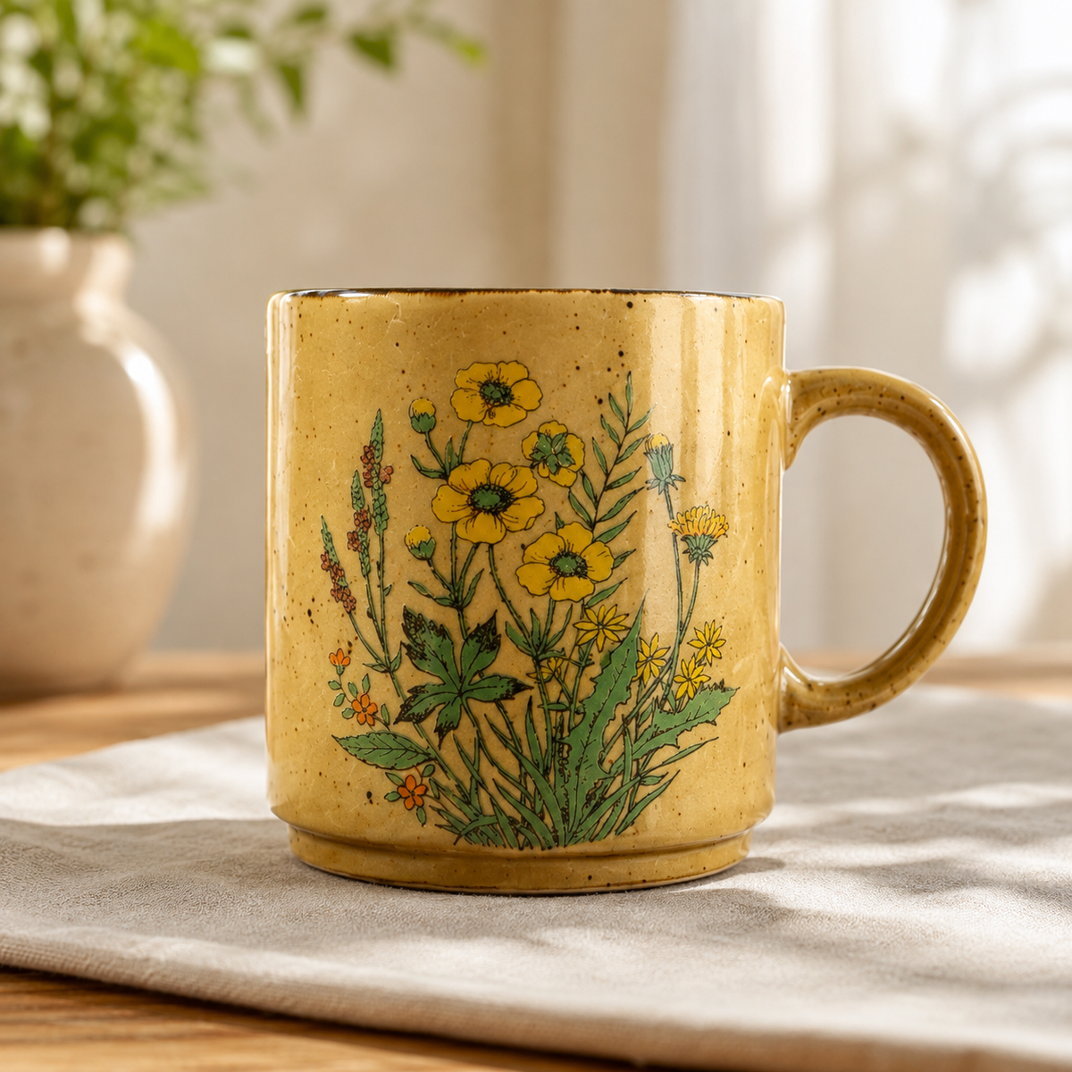 Cozy Book Lover & Reading Mug - Wildflower Ceramic Mug