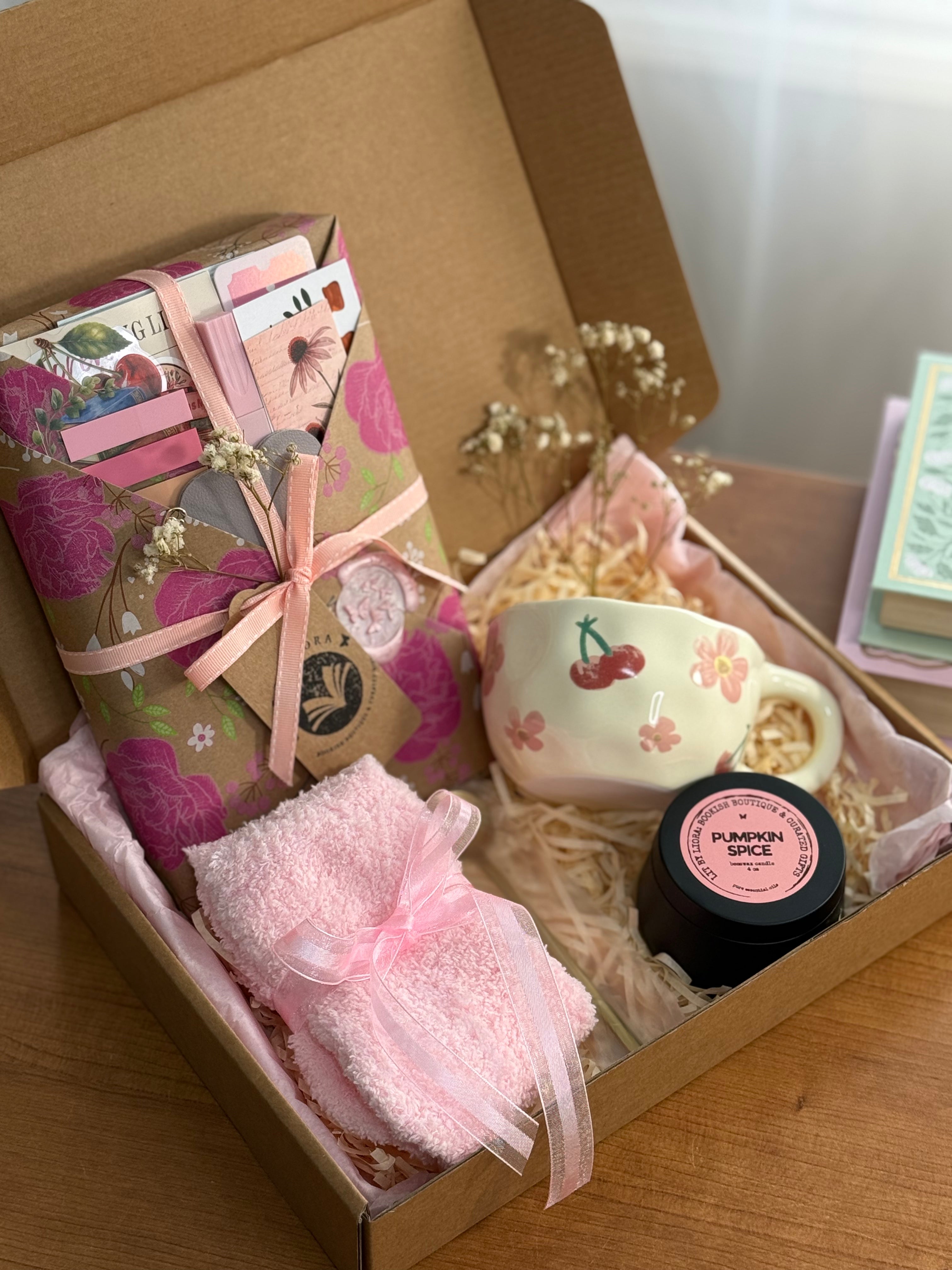 Blind Date Book Box | Surprise Book, Cozy Mug, Candle, and Cloud Socks
