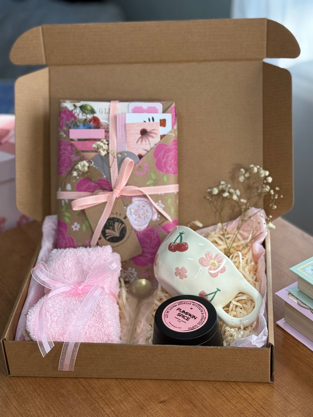 Blind Date Book Box | Surprise Book, Cozy Mug, Candle, and Cloud Socks