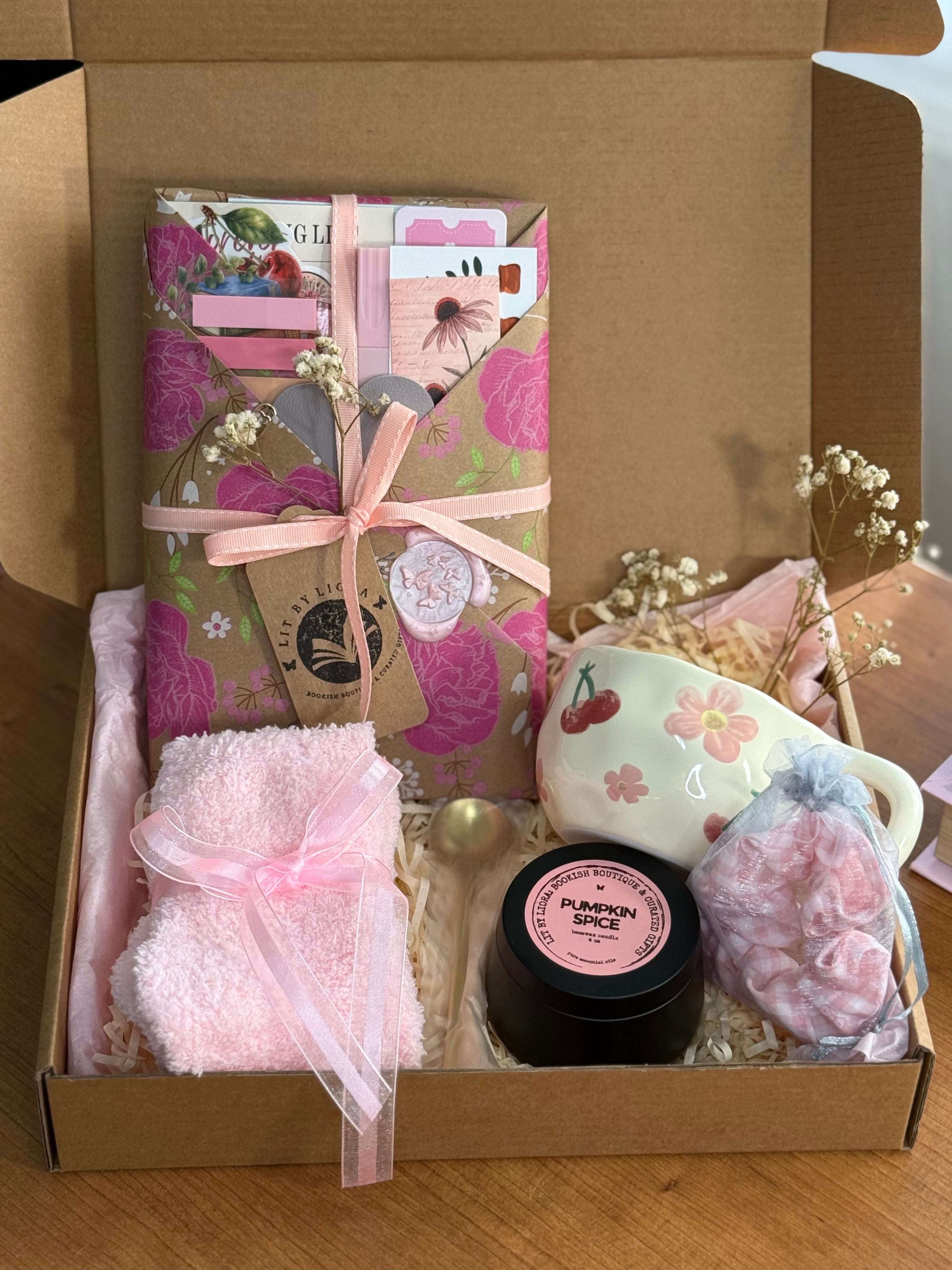 Blind Date Book Box | Surprise Book, Cozy Mug, Candle, and Cloud Socks
