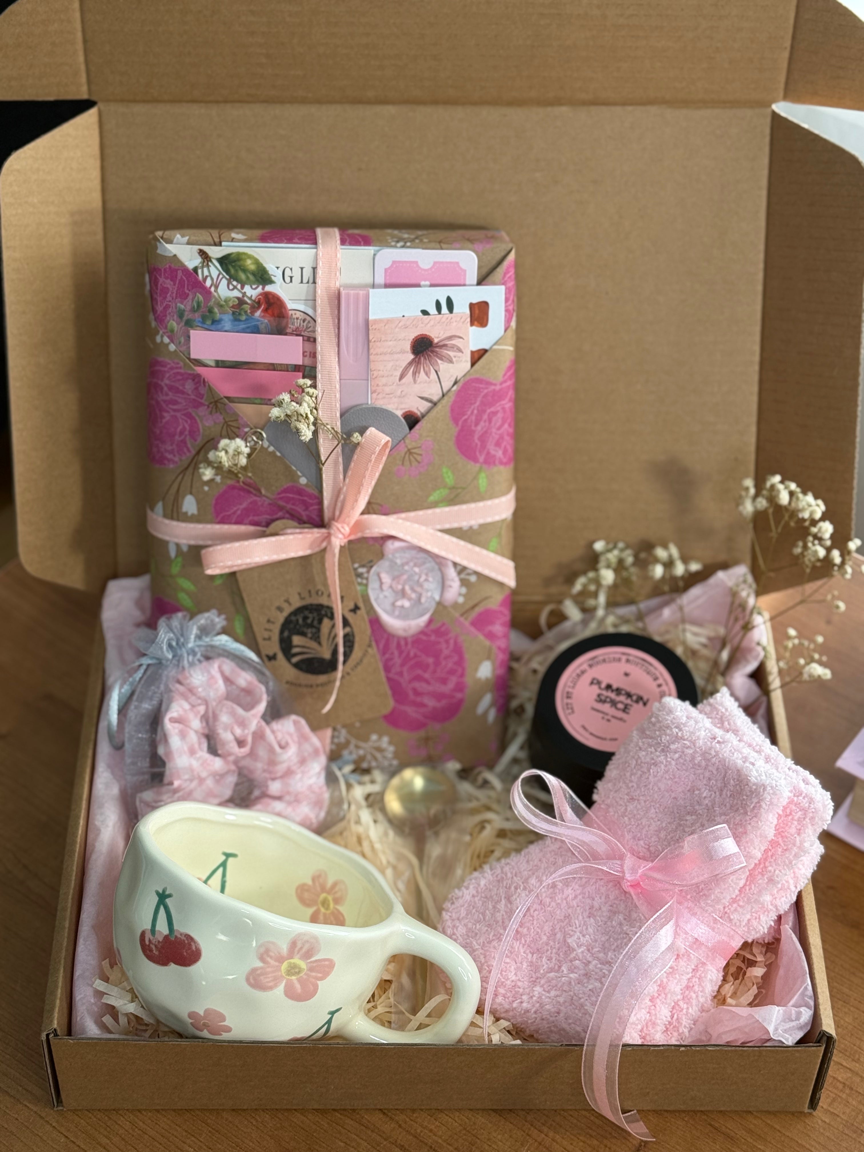 Blind Date Book Box | Surprise Book, Cozy Mug, Candle, and Cloud Socks